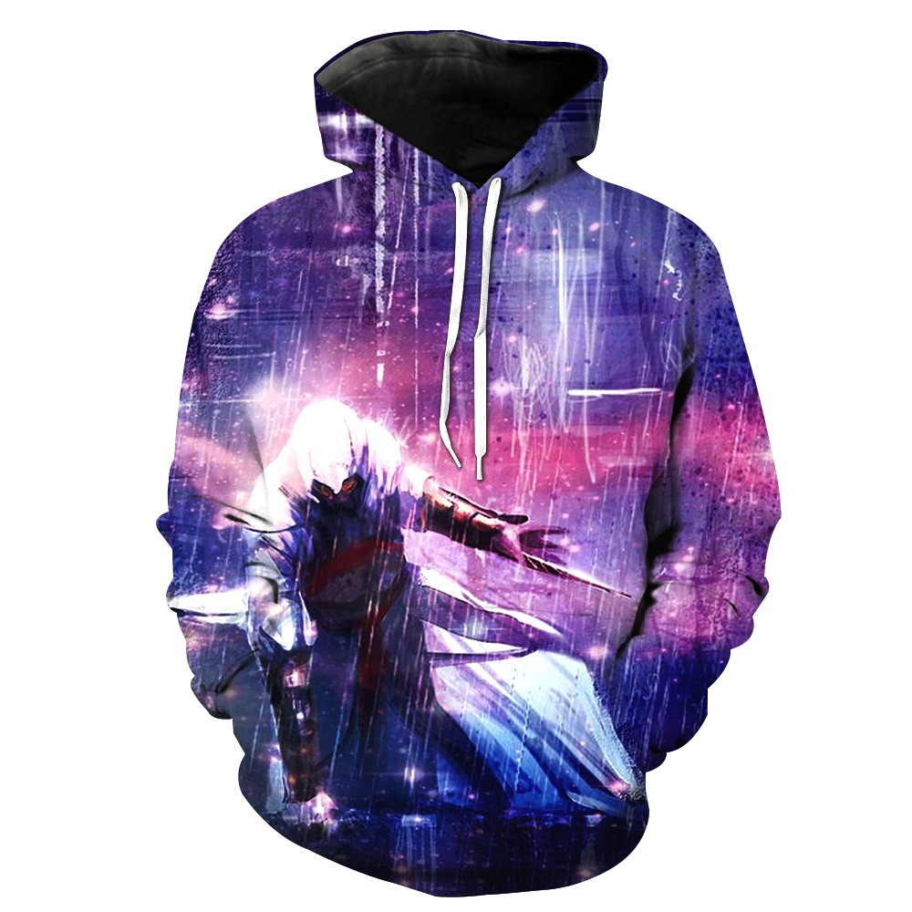 Assassin's Creed Hoodie Purple 3D Sweatshirt Pullover Tops - Hhoodie.com