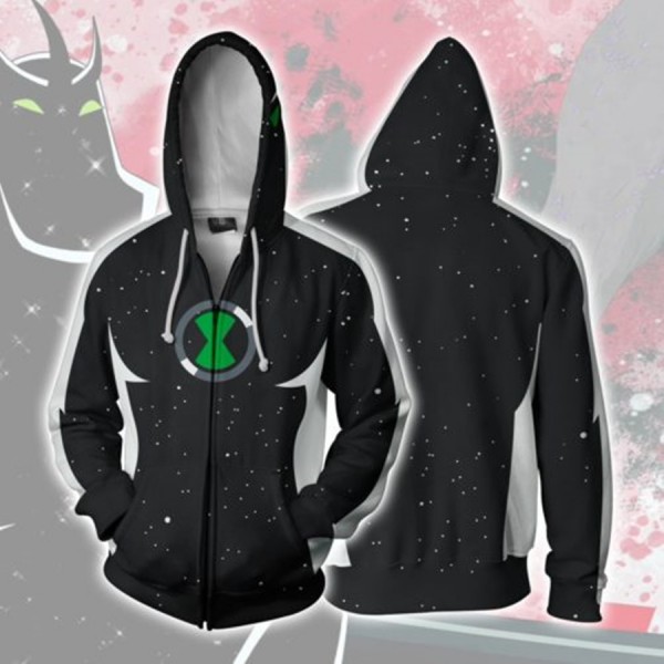 Ben 10 Hoodie - Alien X Hoodies Zip Up Jacket Cosplay
