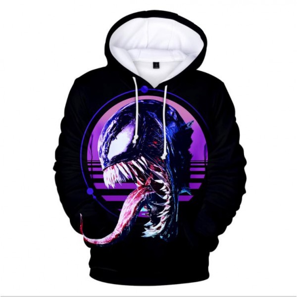 Venom Hoodies 3D Printed Pullover Sweatshirt Casual Top