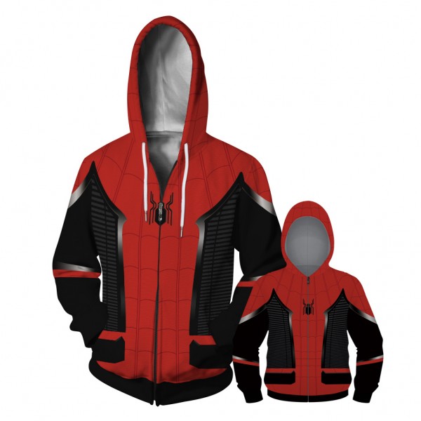 Spider-Man Far From Home Zip Up Hoodie Jacket For Men Women Kids Family Matching Adult Children