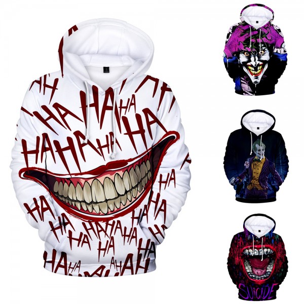 The Joker Hahaha Hoodie Funny 3D Pullover Sweatshirts Hoodies For Men & Women