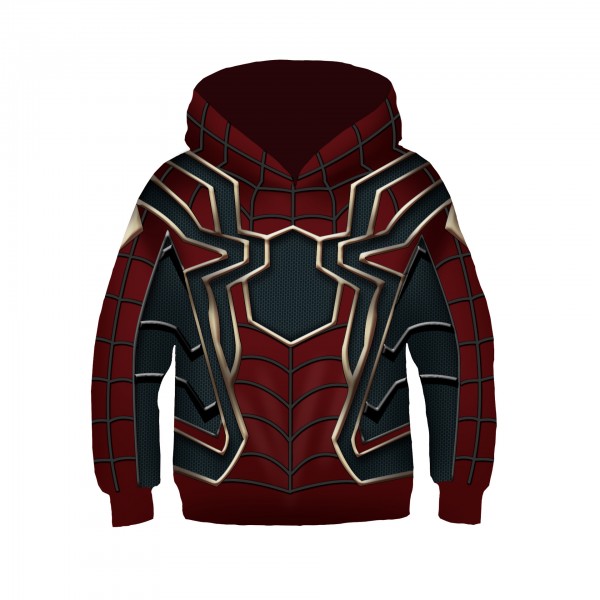 Kids Spiderman Hoodie - Iron Spider-Man 3D Hoodie Pullover Hoodies Sweatshirt