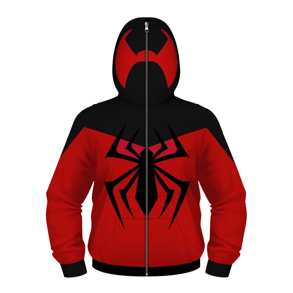 Kids Spiderman Hoodie Jacket - Spider-Man 2099 Full Zip Up Hoodie Jacket