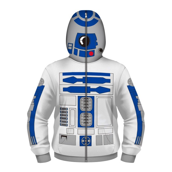 Kids Star Wars R2-D2 Full Zip Up Hoodie Jacket