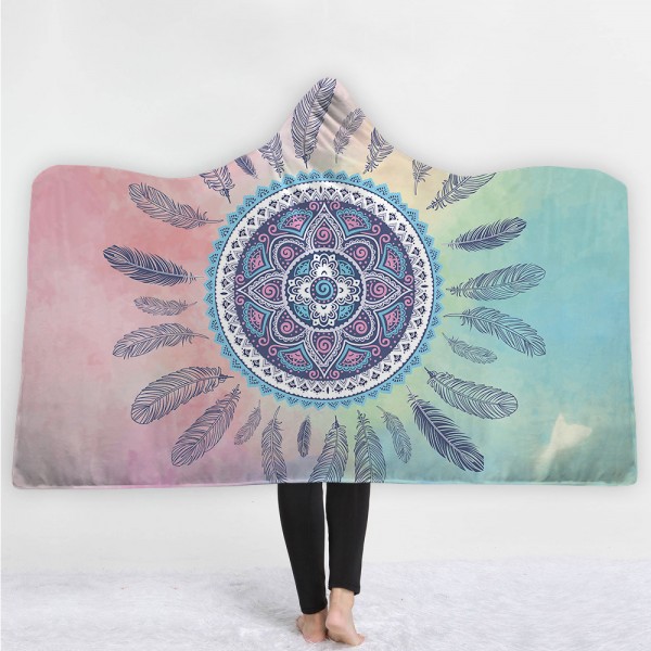 Bohemia Style Dreamcatcher 3D Printing Hooded Blanket