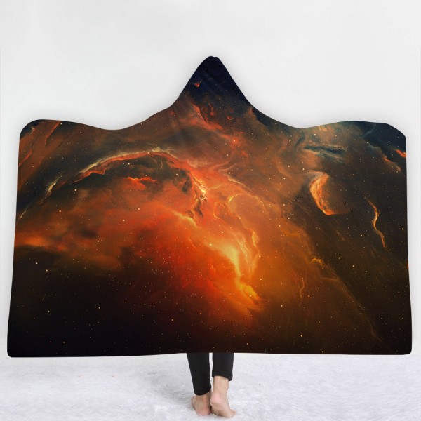 The Vast Sky Galaxy 3D Printing Hooded Blanket