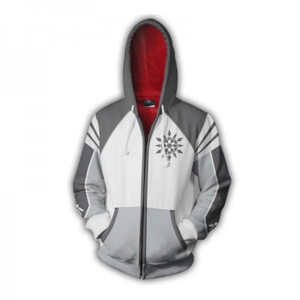 RWBY Hoodie Jacket - White Castle 3D Zip Up Hoodies Jacket Coat