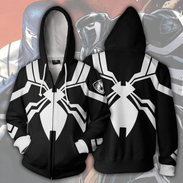 Spiderman Hoodies - Future Foundation Spider-Man Zip Up Hoodie Jacket Coat