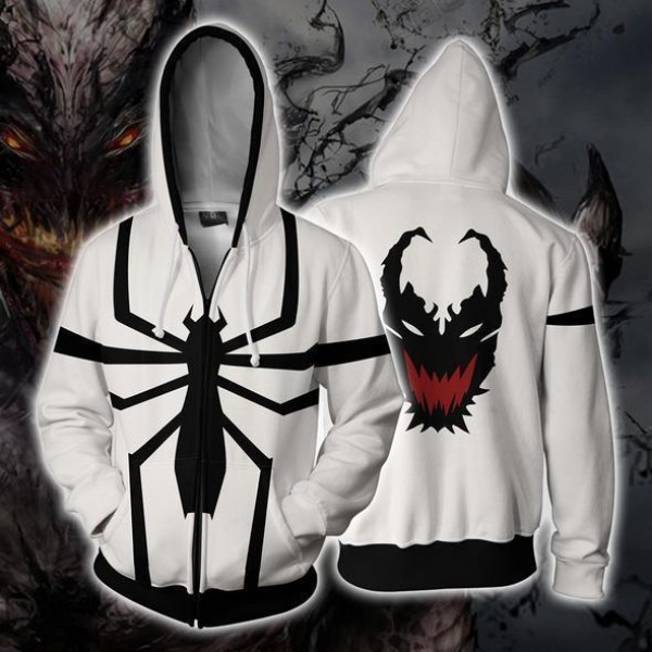 Venom Hoodies - Anti Venom Zip Up Hoodie Jacket Coat