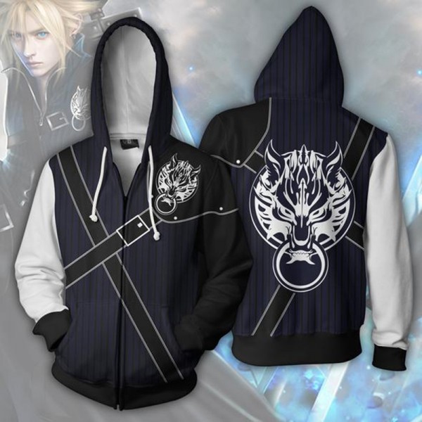Final Fantasy Hoodie Zip Up Jacket Coat