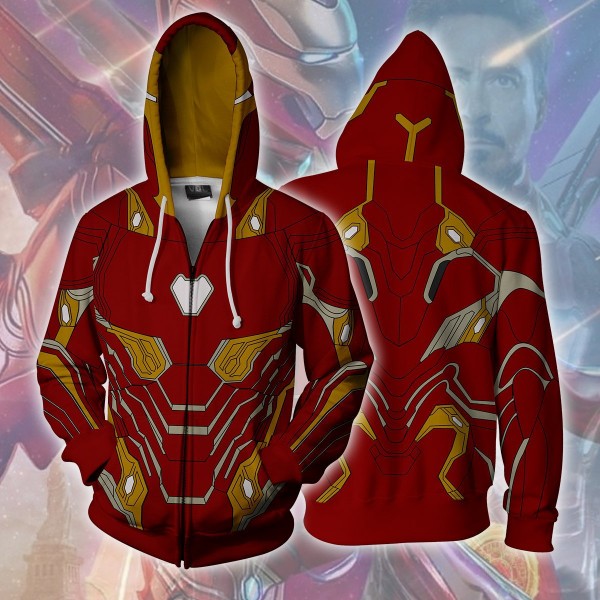 Iron Man Hoodies - Iron Man Mark 50 3D Zip Up Hoodie Jacket Coat