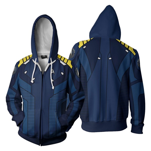 Star Trek New 3D Hoodie Zip Up Jacket Coat
