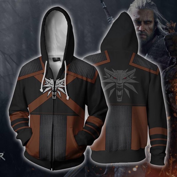 The Witcher 3 Hoodie 3D Zip Up Jacket Coat