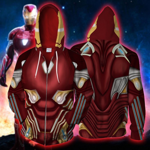 Iron Man Hoodies - Avengers Iron Man Hoodie Zipper Jacket Coat