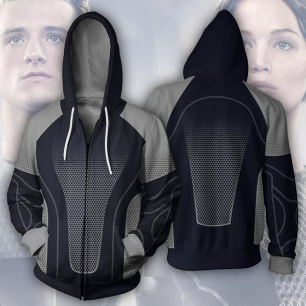 The Hunger Games Hoodie 3D Zip Up Jacket Coat