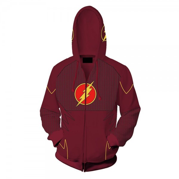 The Flash Hoodies - The Flash 2014 3D Zip Up Hoodie Jacket Coat