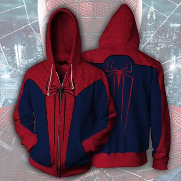 Spiderman Hoodies - Amazing Spider-Man 3D Zip Up Hoodie Jacket Coat
