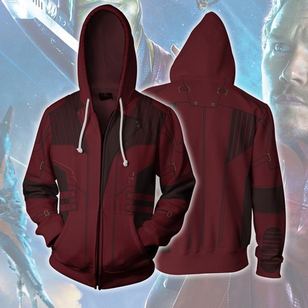 Avengers Infinity War Hoodie - Star Lord 3D Zip Up Jacket Coat