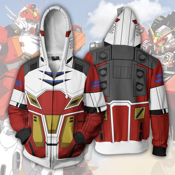 Mobile Suit Gundam Hoodies - Heavyarms 3D Zip Up Hoodie Jacket Coat
