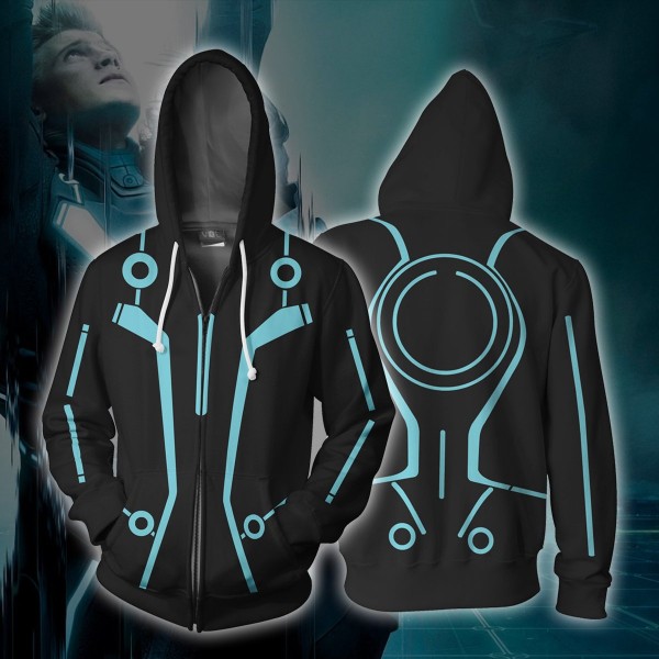 Tron Legacy Hoodies 3D Zip Up Jacket Coat