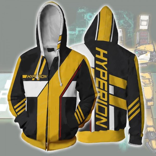Borderlands Hoodies - Borderlands Hyperion 3D Zip Up Hoodie Jacket Coat