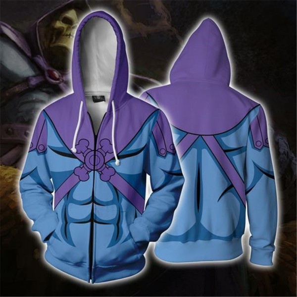 Master Of The Universe Hoodie - Skeletor Zip Up 3D Jacket Coat