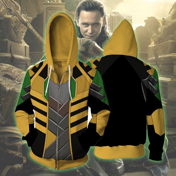 Avengers: Infinity War Hoodies - Loki 3D Zipper HoodieJackets Coat