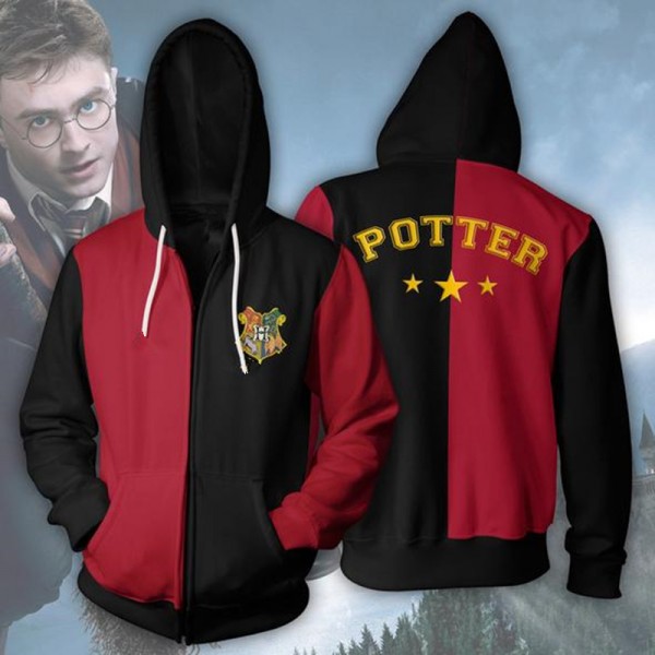 Harry Potter Hoodies - Triwizard 3D Zip Up Hoodie Jacket Coat