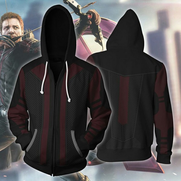 Avengers Hoodies - Hawkeye V2 3D Zip Up Hoodie Jacket Coat