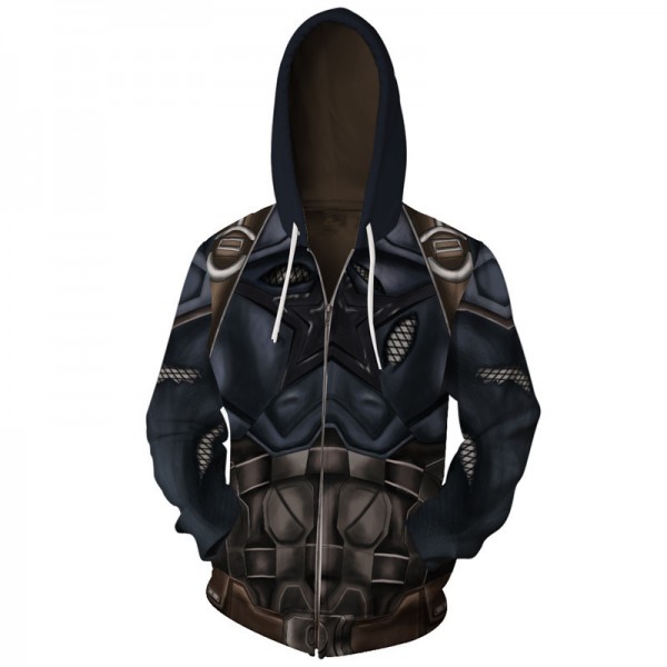 Avengers: Infinity War Hoodies - Captain America 3D Zip Up Hoodie Jacket Coat