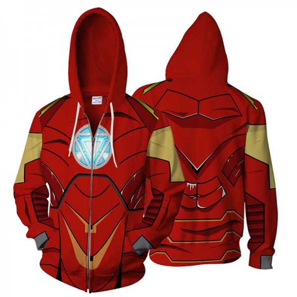 Iron Man Hoodies - Iron Man Mark 50 3D Zipper Jacket Coat