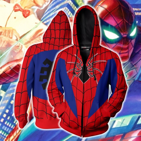 Spiderman Hoodie Jacket - Spider-Armor MK IV PS4 3D Zip Up Hoodies Jacket Cosplay