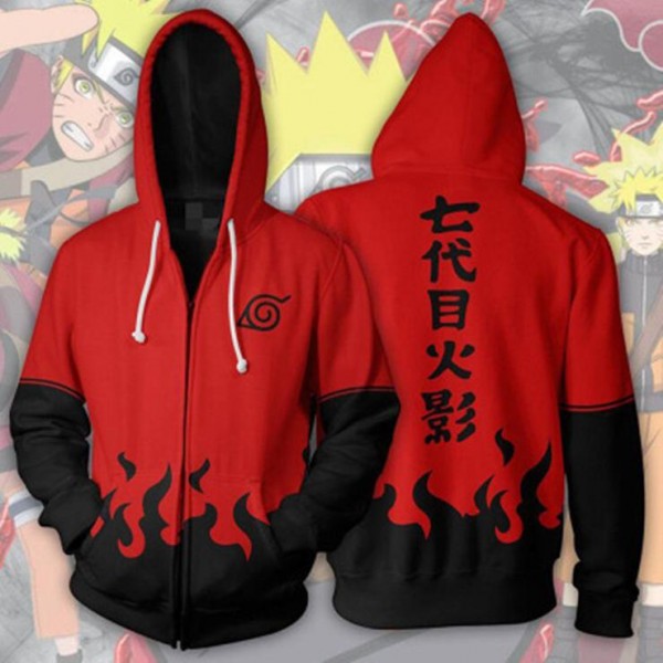 Naruto Hoodie Jacket - Naruto Sage Mode 3D Zip Up Hoodie Jacket Coat