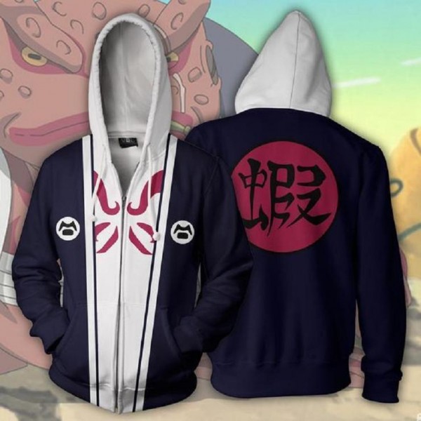 Naruto Hoodie Jacket - Gamabunta 3D Zip Up Hoodies Jacket Coat