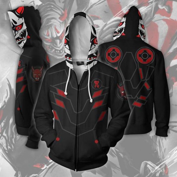 Overwatch Hoodie - Evil Ghost 3D Zip Up Hoodies Jacket Coat