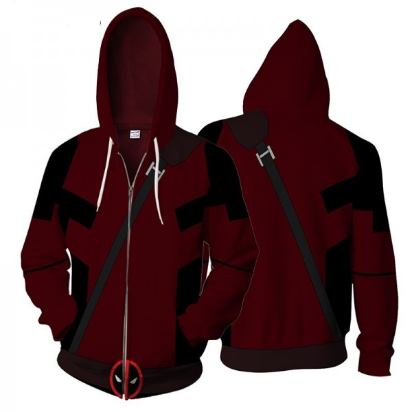 Deadpool Hoodie - Deadpool V1 3D Zip Up Hoodies Jacket Coat