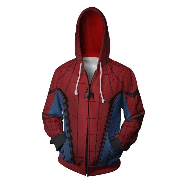 Spiderman Hoodie Jacket - Spider-Man 2 Far From Home 3D Zip Up Hoodies Jacket Cosplay