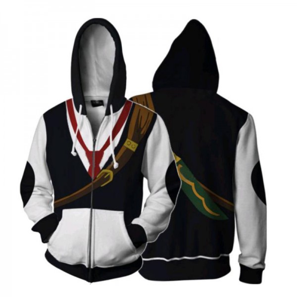 Kingdom Hearts Hoodie 3D Zip Up Hoodies Jacket Coat Cosplay