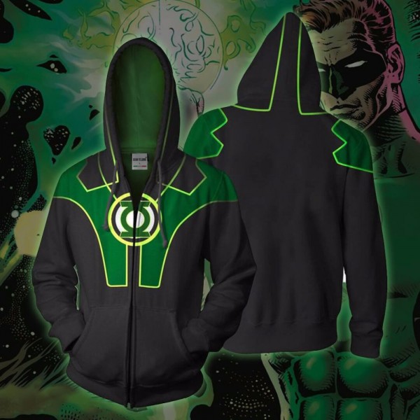 Green Lantern Hoodie - Simon Baz 3D Zip Up Hoodies Jacket Cosplay