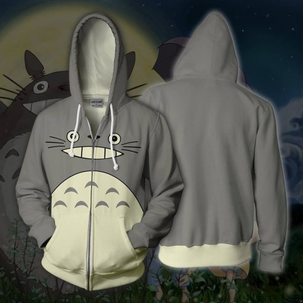 Studio Ghibli - Totoro Hoodie 3D Zip Up Jacket Cosplay