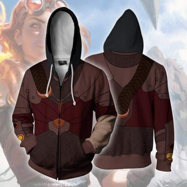 Magic: The Gathering Hoodie - Chandra 3D Zip Up Hoodies Jacket Coat