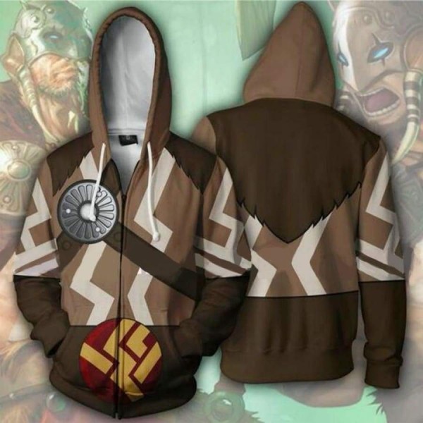 Magic: The Gathering Hoodie - Garruk 3D Zip Up Hoodies Jacket Coat