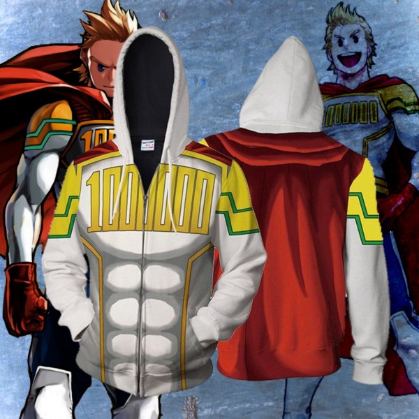 My Hero Academia Hoodie - Mirio Togata Lemillion Boku No Hero Academia Zip Up Hoodie Jacket Cosplay