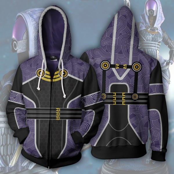 Mass Effect Hoodie - Tali'Zorah Zip Up Hoodies Jacket Cosplay