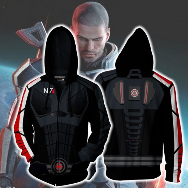 Mass Effect Hoodie - N7 Armor Zip Up Hoodies Jacket Cosplay