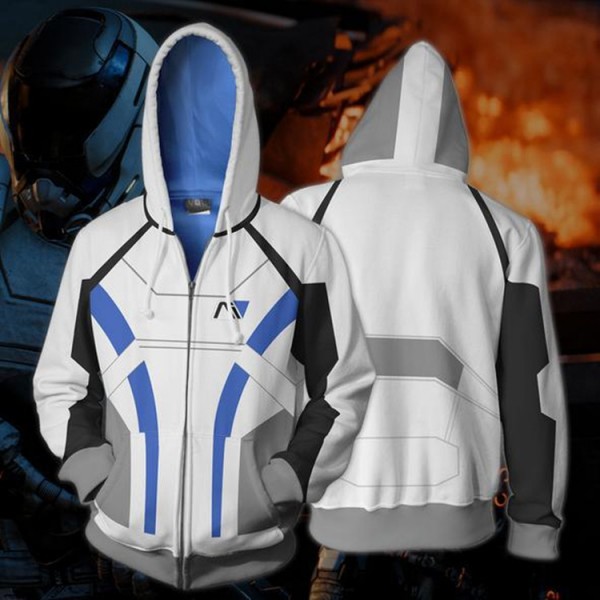 Mass Effect Hoodie - Andromeda Zip Up Hoodies Jacket Cosplay