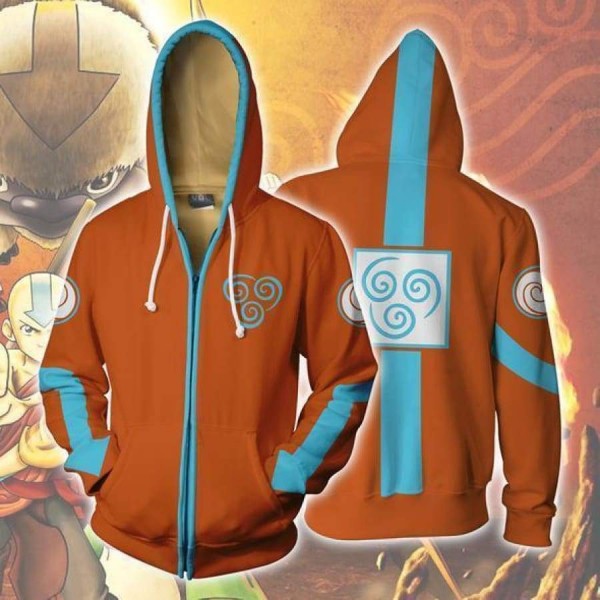 Avatar The Last Airbender Hoodie - The Last Airbender 3D Zip Up Hoodies Jacket Cosplay