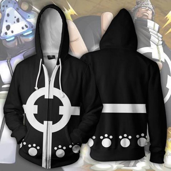 One Piece Hoodie - Shichibukai Kuma 3D Zip Up Hoodies Jacket Coat Cosplay
