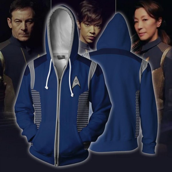 Star Trek Discovery Hoodie Jacket 3D Zip Up Coat Cosplay