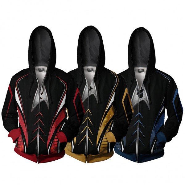 Star Trek Hoodie Jacket 3D Zip Up Coat Cosplay